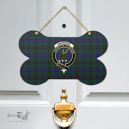 Scottish Davidson Modern Clan Tartan Door Sign - Crest Classic Scottish Plaid Tartan Plaid