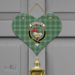 Scottish MacDonald Lord of the Isles Hunting Clan Tartan Door Sign - Crest Classic Scottish Plaid Tartan Plaid