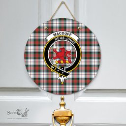 Scottish MacDuff Dress Modern Clan Tartan Door Sign - Crest Classic Scottish Plaid Tartan Plaid