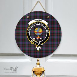 Scottish Nairn Clan Tartan Door Sign - Crest Classic Scottish Plaid Tartan Plaid