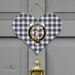 Scottish MacRae Dress Modern Clan Tartan Door Sign - Crest Classic Scottish Plaid Tartan Plaid