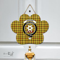 Scottish Jardine Clan Tartan Door Sign - Crest Classic Scottish Plaid Tartan Plaid