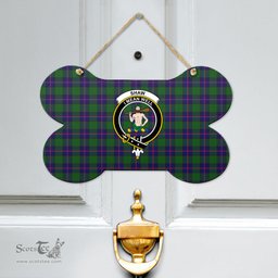 Scottish Shaw Modern Clan Tartan Door Sign - Crest Classic Scottish Plaid Tartan Plaid