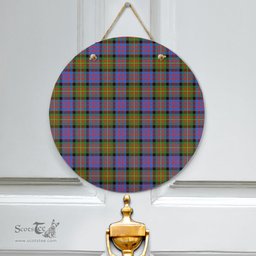 Scottish Carnegie Ancient Clan Tartan Door Sign - Classic Scottish Plaid Tartan Plaid