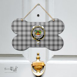 Scottish Douglas Grey Modern Clan Tartan Door Sign - Crest Classic Scottish Plaid Tartan Plaid