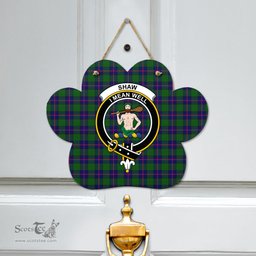 Scottish Shaw Modern Clan Tartan Door Sign - Crest Classic Scottish Plaid Tartan Plaid