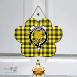 Scottish MacLeod of Lewis Modern Clan Tartan Door Sign - Crest Classic Scottish Plaid Tartan Plaid