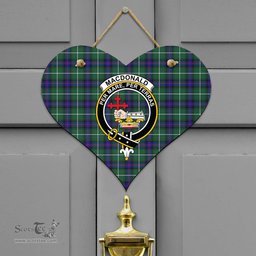Scottish MacDonald of the Isles Hunting Modern Clan Tartan Door Sign - Crest Classic Scottish Plaid Tartan Plaid