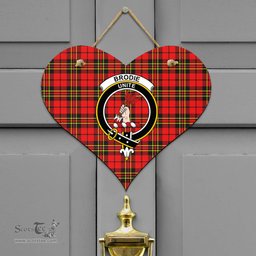 Scottish Brodie Modern Clan Tartan Door Sign - Crest Classic Scottish Plaid Tartan Plaid