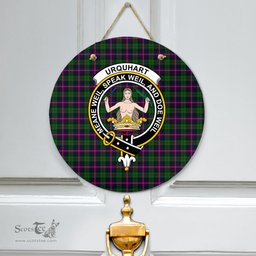 Scottish Urquhart Modern Clan Tartan Door Sign - Crest Classic Scottish Plaid Tartan Plaid