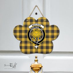 Scottish MacLeod of Lewis Ancient Clan Tartan Door Sign - Crest Classic Scottish Plaid Tartan Plaid