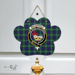 Scottish MacDonald of the Isles Hunting Modern Clan Tartan Door Sign - Crest Classic Scottish Plaid Tartan Plaid