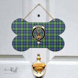 Scottish Gordon Old Ancient Clan Tartan Door Sign - Crest Classic Scottish Plaid Tartan Plaid