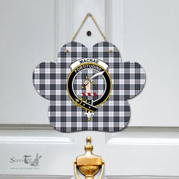 Scottish MacRae Dress Modern Clan Tartan Door Sign - Crest Classic Scottish Plaid Tartan Plaid