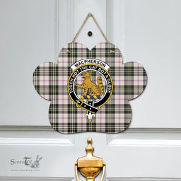 Scottish MacPherson Dress Ancient Clan Tartan Door Sign - Crest Classic Scottish Plaid Tartan Plaid