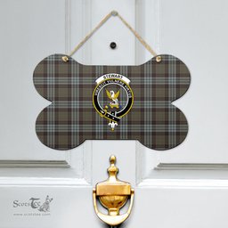 Scottish Stewart Old Weathered Clan Tartan Door Sign - Crest Classic Scottish Plaid Tartan Plaid