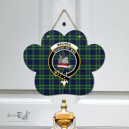 Scottish MacNeil of Colonsay Modern Clan Tartan Door Sign - Crest Classic Scottish Plaid Tartan Plaid