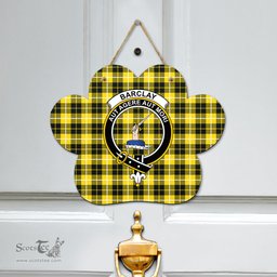 Scottish Barclay Dress Modern Clan Tartan Door Sign - Crest Classic Scottish Plaid Tartan Plaid