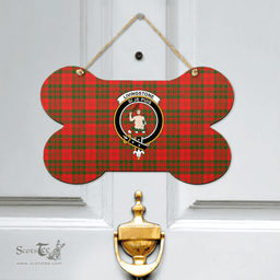 Scottish Livingstone Modern Clan Tartan Door Sign - Crest Classic Scottish Plaid Tartan Plaid