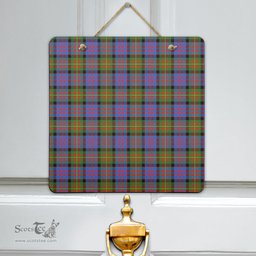 Scottish Carnegie Ancient Clan Tartan Door Sign - Classic Scottish Plaid Tartan Plaid