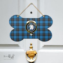 Scottish Ramsay Blue Ancient Clan Tartan Door Sign - Crest Classic Scottish Plaid Tartan Plaid