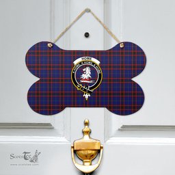 Scottish Home Modern Clan Tartan Door Sign - Crest Classic Scottish Plaid Tartan Plaid