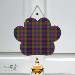 Scottish MacDonnell of Glengarry Modern Clan Tartan Door Sign - Classic Scottish Plaid Tartan Plaid