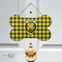 Scottish MacLeod of Lewis Modern Clan Tartan Door Sign - Crest Classic Scottish Plaid Tartan Plaid