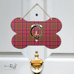 Scottish Lumsden Modern Clan Tartan Door Sign - Crest Classic Scottish Plaid Tartan Plaid