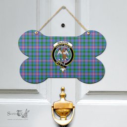 Scottish Ralston Clan Tartan Door Sign - Crest Classic Scottish Plaid Tartan Plaid
