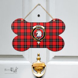 Scottish Ramsay Modern Clan Tartan Door Sign - Crest Classic Scottish Plaid Tartan Plaid