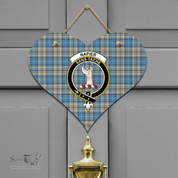 Scottish Napier Ancient Clan Tartan Door Sign - Crest Classic Scottish Plaid Tartan Plaid