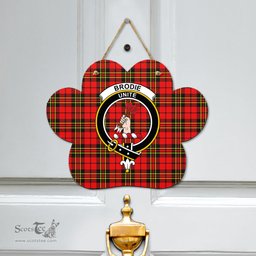 Scottish Brodie Modern Clan Tartan Door Sign - Crest Classic Scottish Plaid Tartan Plaid