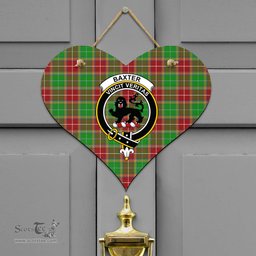 Scottish Baxter Modern Clan Tartan Door Sign - Crest Classic Scottish Plaid Tartan Plaid