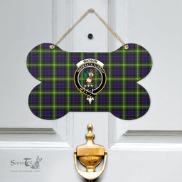 Scottish Watson Modern Clan Tartan Door Sign - Crest Classic Scottish Plaid Tartan Plaid