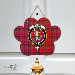Scottish Murray of Tulloch Modern Clan Tartan Door Sign - Crest Classic Scottish Plaid Tartan Plaid