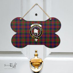 Scottish Tennant Clan Tartan Door Sign - Crest Classic Scottish Plaid Tartan Plaid