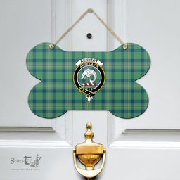 Scottish Kennedy Ancient Clan Tartan Door Sign - Crest Classic Scottish Plaid Tartan Plaid