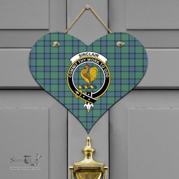 Scottish Sinclair Hunting Ancient Clan Tartan Door Sign - Crest Classic Scottish Plaid Tartan Plaid