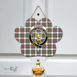 Scottish Stewart Dress Modern Clan Tartan Door Sign - Crest Classic Scottish Plaid Tartan Plaid