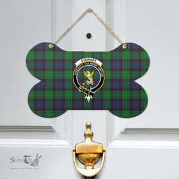 Scottish Stewart Old Modern Clan Tartan Door Sign - Crest Classic Scottish Plaid Tartan Plaid