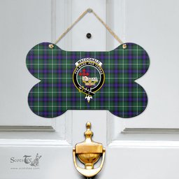 Scottish MacDonald of the Isles Hunting Modern Clan Tartan Door Sign - Crest Classic Scottish Plaid Tartan Plaid