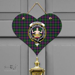 Scottish Urquhart Modern Clan Tartan Door Sign - Crest Classic Scottish Plaid Tartan Plaid