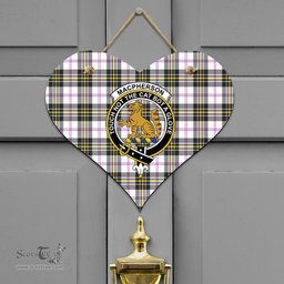 Scottish MacPherson Dress Modern Clan Tartan Door Sign - Crest Classic Scottish Plaid Tartan Plaid