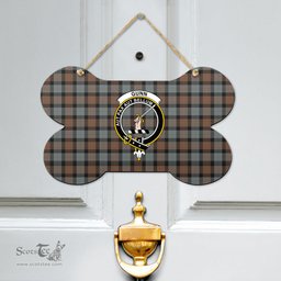 Scottish Gunn Weathered Clan Tartan Door Sign - Crest Classic Scottish Plaid Tartan Plaid