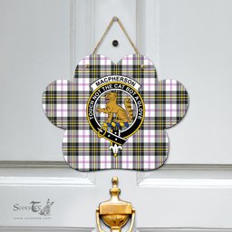 Scottish MacPherson Dress Modern Clan Tartan Door Sign - Crest Classic Scottish Plaid Tartan Plaid