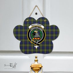 Scottish MacLaren Modern Clan Tartan Door Sign - Crest Classic Scottish Plaid Tartan Plaid