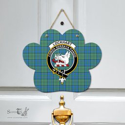 Scottish Lockhart Clan Tartan Door Sign - Crest Classic Scottish Plaid Tartan Plaid