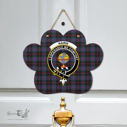 Scottish Nairn Clan Tartan Door Sign - Crest Classic Scottish Plaid Tartan Plaid
