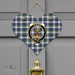 Scottish Gordon Dress Modern Clan Tartan Door Sign - Crest Classic Scottish Plaid Tartan Plaid